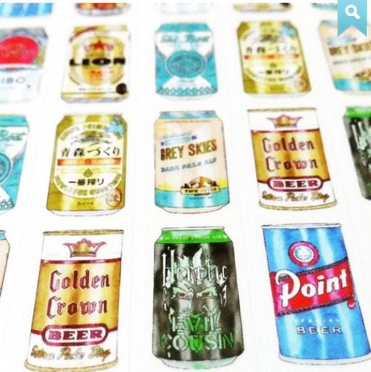 マスキングテープ 麒麟創意 Beer Cans 15mm×10m 幅15mm maskingtape きりんそうい