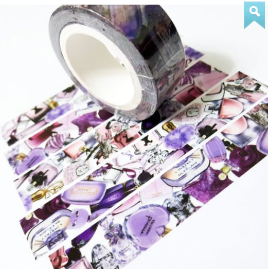 マスキングテープ 麒麟創意 Purple Bottles 15mm×10m 幅15mm maskingtape きりんそうい