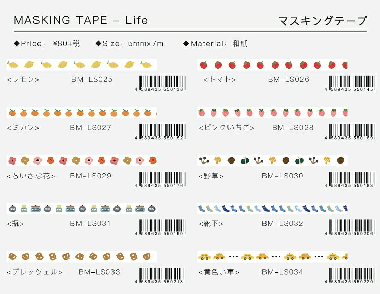 }XLOe[v BGM life 5mm t[c  bm-ls025-034