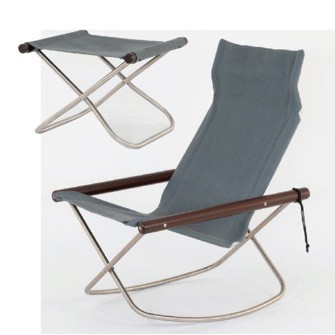 ニーチェアエックス ロッキング オットマンセット　グレー ダークブラウン 　Ny chair X　grey natural 倉庫から直送　送料無料　世界に誇る日本の椅子
