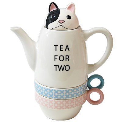 かわいいティーフォーツー ポット＆カップセット ドッグ いぬ シンジカトウ デザイン Shinzi Katoh Design Tea For Two Dog Tea pot and cup set