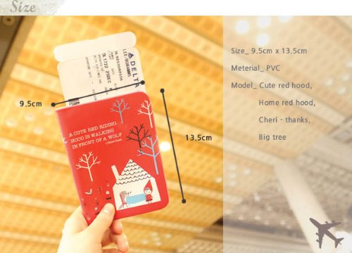 ホーム 赤ずきん かわいいパスポートカバー/パスポートケース　シンジカトウ Home Redhood passport holder/case/cover - Shinzi Katoh design【メール便可】