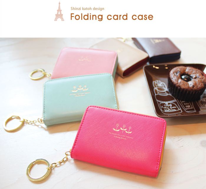 フォルディングケース カードケース キーリング付　Shinzi Katoh Folding card case