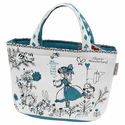 アリス かわいい保冷ランチバッグ シンジカトウ　BLUE ALICE cute lunch bag Shinzi Katoh design xHB