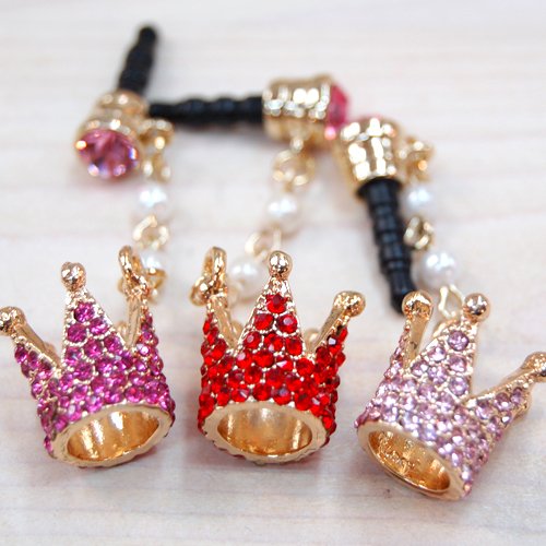 楽天SmartZakka【メール便可】イヤホンピアス クラウン kawaii王冠ジャックキャップ earphone pierce crown kawaii earphone pierce jack cap lkyp206a