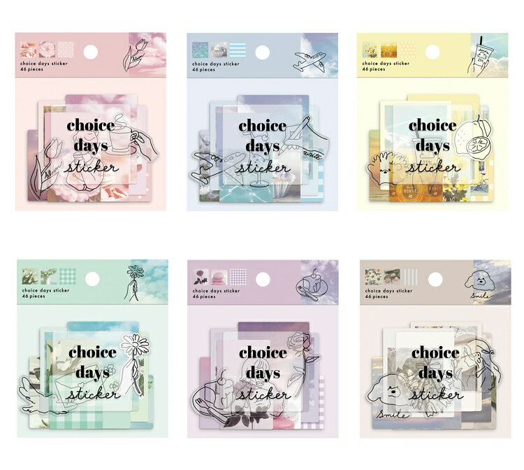 シール チョイスデイズ フレークシール 全6柄セット 再入荷 choice days sticker