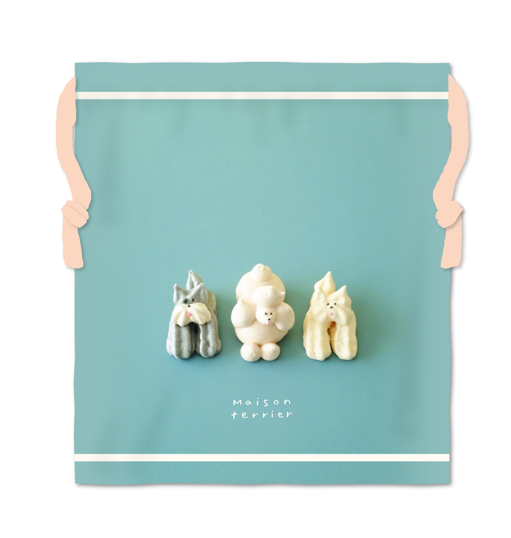 Maison terrier巾着 frt_cb24001_Chocorate dogs メゾンテリア巾着 maison terrier フロンティア シール FRONTIER おすすめ巾着 メゾンテリアグッズ 小物入れのサムネイル