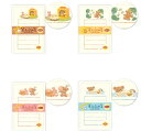 Liptonそえぶみ箋 数量限定fur_ls595_ls598 FlakeSeal sealSticker 古川紙工美濃和紙レターセット かわいいレターセット リプトンコラボシリーズ