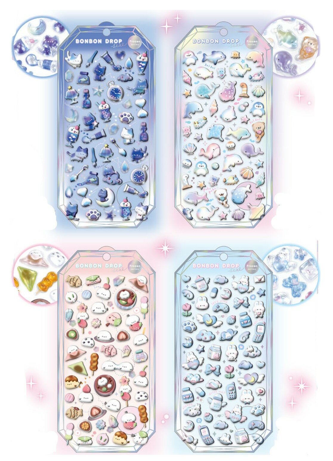 予約 4月下旬入荷 ボンボンドロップシール（ブロンズ） 第5弾 qli_91249_91252 クーリア BONBON DROP seal bronze sealsticker シールステッカー qlia 動物 Q-lia ボンボンシール ぼんぼんどろっぷしーるのサムネイル
