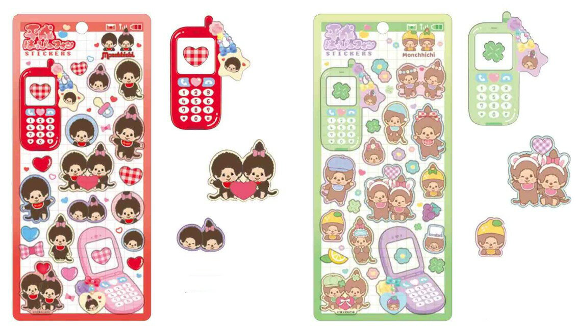 予約 2026年 3月上旬入荷 モンチッチ 平成はっぴーフォンステッカーズ cru_136700_136701_s2 Monchhichi シール ステッカー seal sticker クラックス CRUX ステッカー かわいいシール おすすめシール デコレーションシールのサムネイル