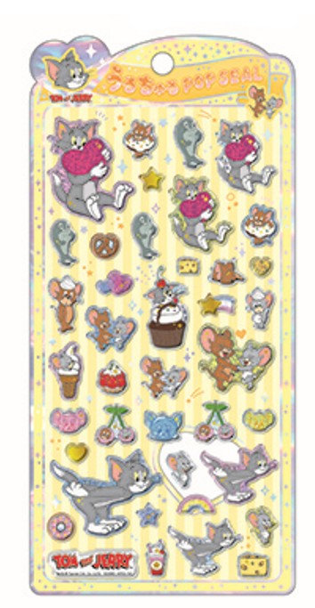 予約 2026年 1月中旬入荷 トムとジェリー うるちゅるポップシール cru_136839 TOM and JERRY うるちゅる POP SEAL シートシール ステッカー seal sticker クラックス CRUX ステッカー かわいいシール おすすめシール デコレーションシールのサムネイル