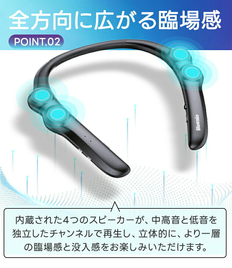 ＼本日限定★先着50名様10％OFF／軽量 ネックスピーカー 首掛けスピーカー 高音質ス...