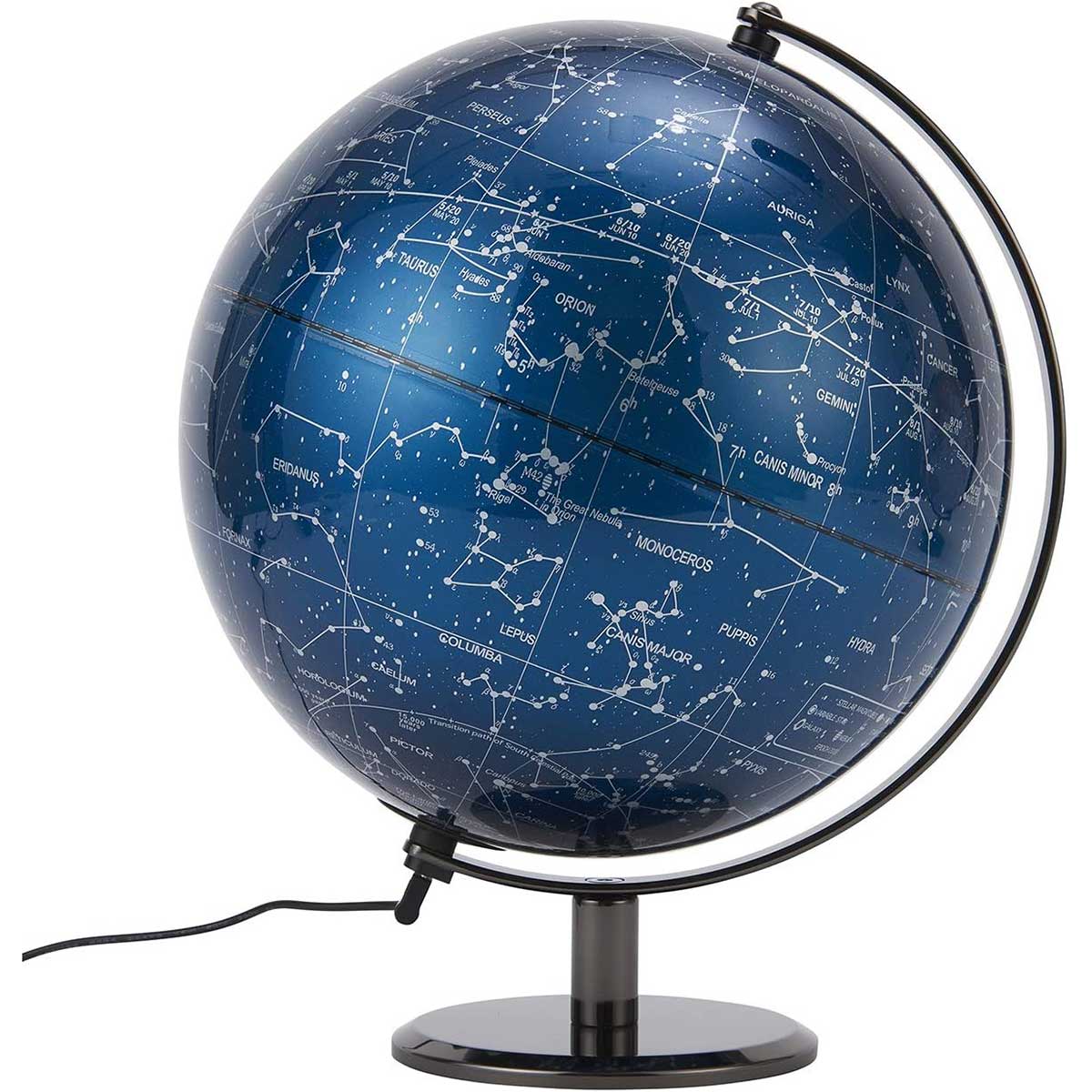 宇宙を照らす幻想的ライト 天球儀 ライト 茶谷産業 USB電源 331-102 高級感 書斎・リビングに最適 宇宙好き必見
