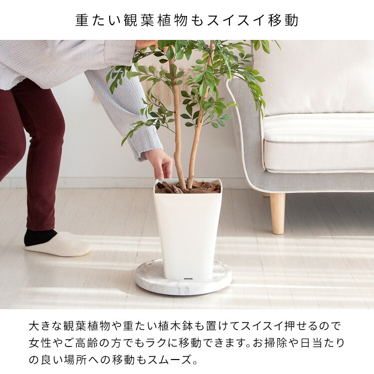 プランタースタンド Treno（トレーノ） 幅30×奥行30×高さ3.7cm 合成樹脂化粧繊維板...