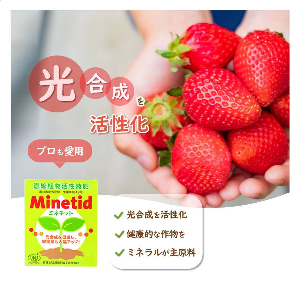 ミネチット 10L ミネラル 鉱物 液体 濃縮タイプ 肥料 植物活性液 光合成増強資材 有機JAS オーガニック 農業 ガーデニング 土作り 葉面散布【送料無料】のサムネイル