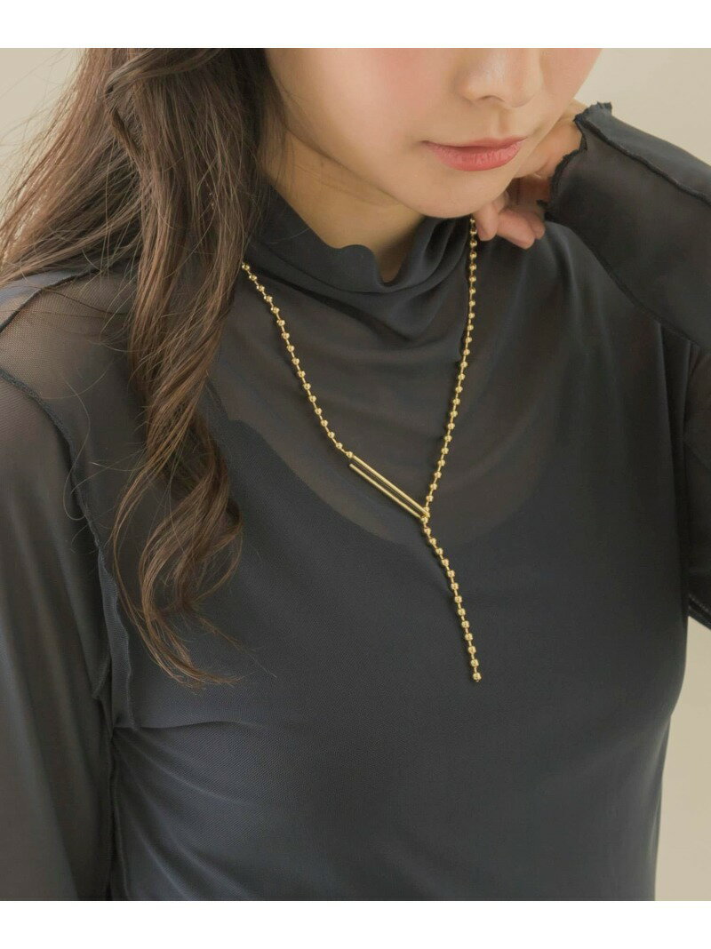【SALE／50%OFF】ボールチェーンYジネックレス SMELLY スメリー アクセサリー・腕時計 ネックレス ゴールド ブラック【RBA_E】[Rakuten Fashion]のサムネイル