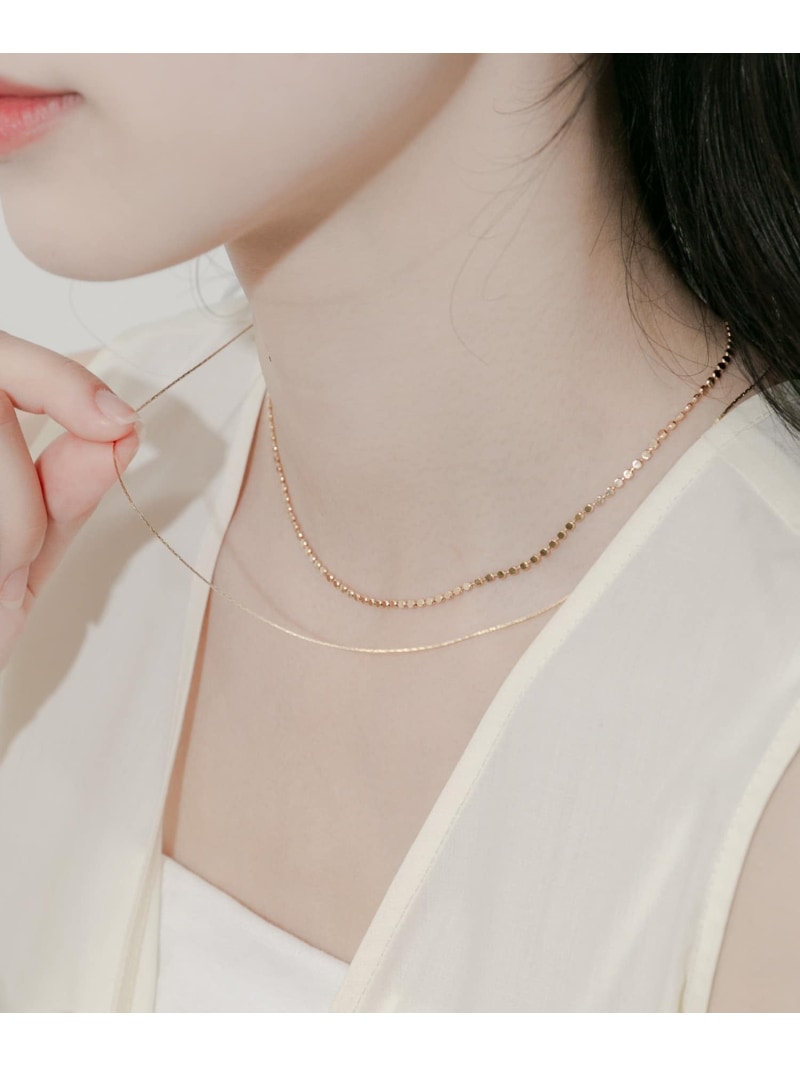 レイヤードサークルチェーンネックレス SMELLY スメリー アクセサリー・腕時計 ネックレス[Rakuten Fashion]