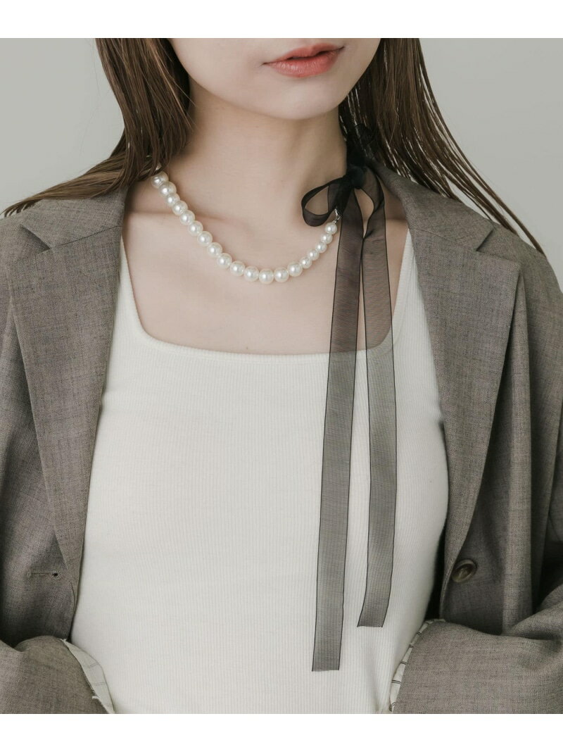 【SALE／50%OFF】シアーリボンパールネックレス SMELLY スメリー アクセサリー・腕時計 ネックレス【RBA_E】[Rakuten Fashion](4)