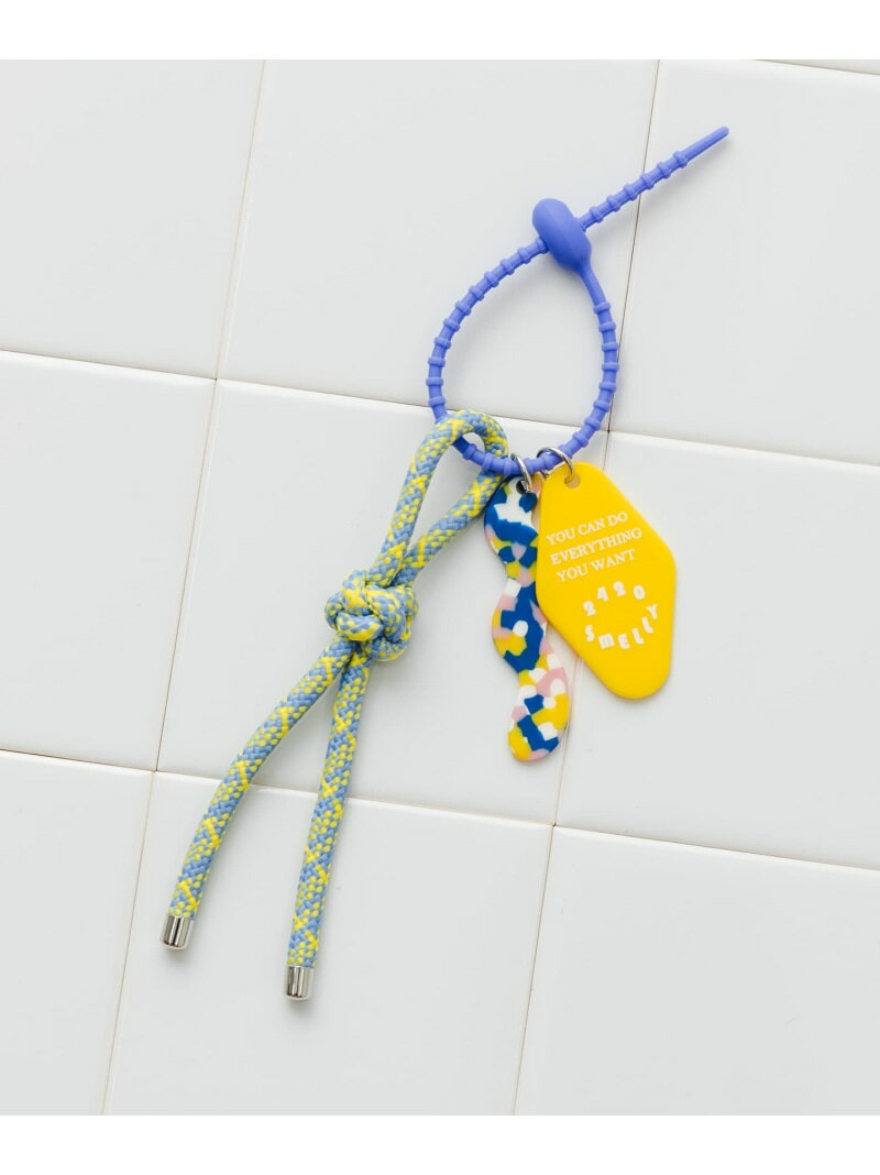 カラフルチャームシリコンキーチェーン SMELLY スメリー ファッション雑貨 チャーム・キーチェーン ブルー ホワイト パープル[Rakuten Fashio...