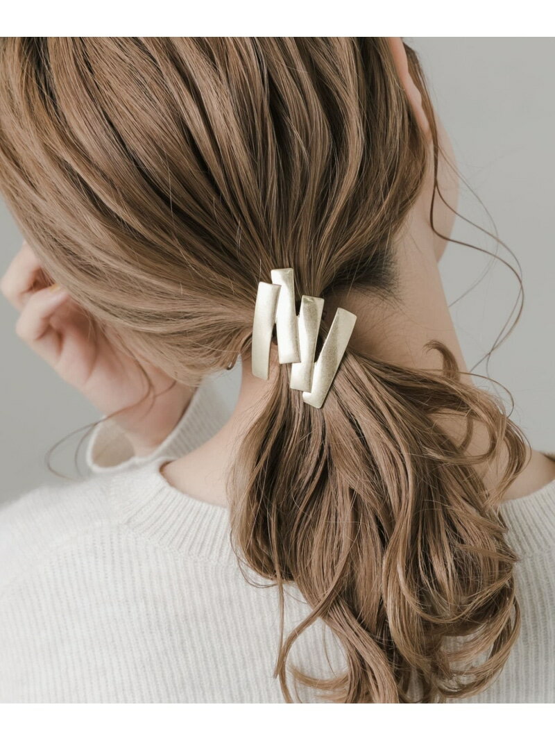 メタルスクエアヘアカフ SMELLY スメリー ヘアアクセサリー ヘアゴム ゴールド[Rakuten Fashion]のサムネイル