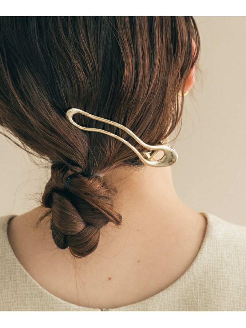 【SALE／20%OFF】メタルウェーブヘアクリップ SMELLY スメリー ヘアアクセサリー バレッタ・ヘアクリップ・ヘアピン ゴールド【RBA_E】[Rakuten Fashion]のサムネイル