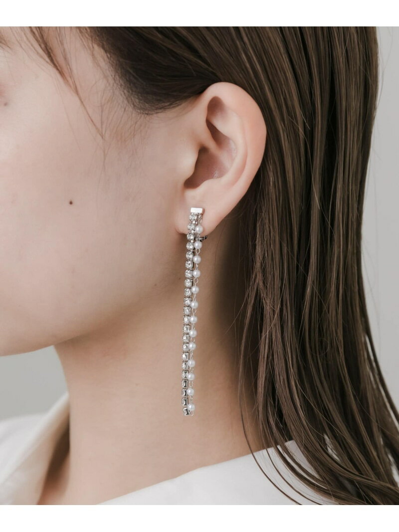 【SALE/50%OFF】ビジューパールロングチェーンイヤリング SMELLY スメリー アクセサリー・腕時計 イヤリング・イヤーカフ【RBA_E】[Rakut...