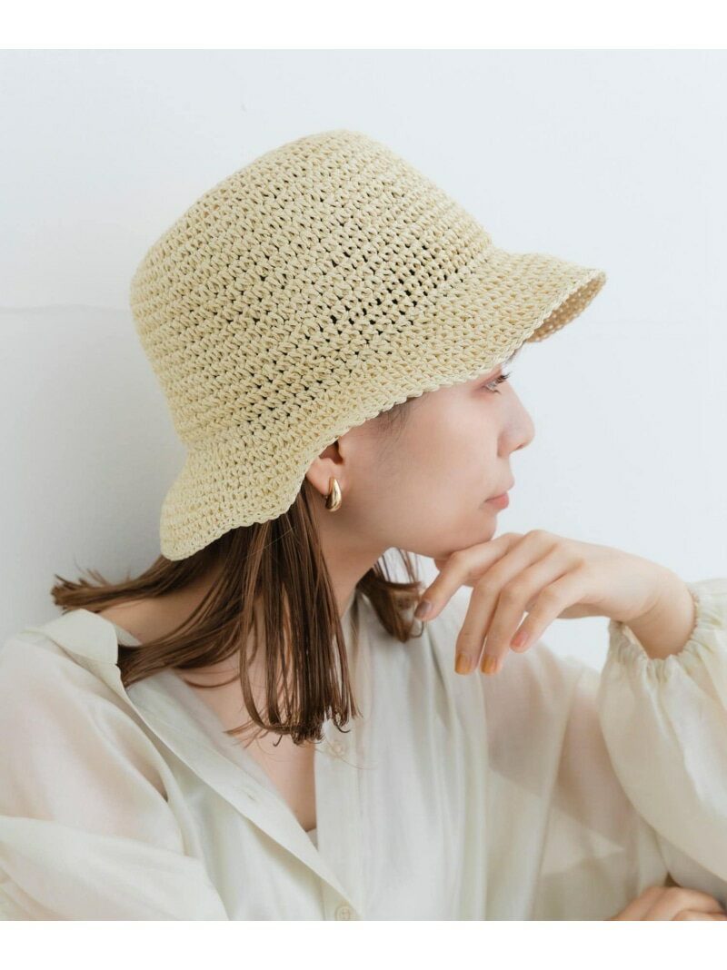 スメリー 帽子 レディース ムジペーパーチューリップハット SMELLY スメリー 帽子 ハット ホワイト ブラック[Rakuten Fashion]
