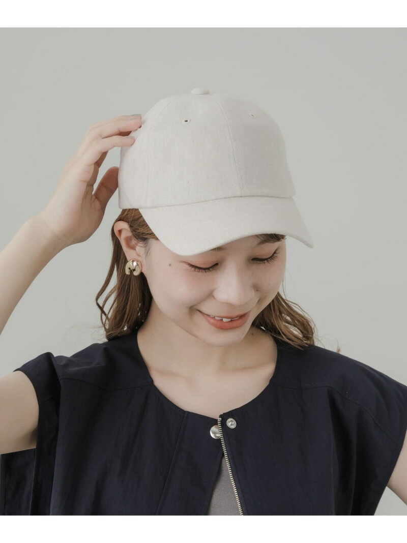 スメリー 帽子 レディース シンプルリネンキャップ SMELLY スメリー 帽子 キャップ ホワイト グレー[Rakuten Fashion]