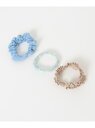 【SALE/50%OFF】プリーツセットゴム SMELLY スメリー ヘアアクセサリー ヘアゴム ブルー ホワイト【RBA_E】[Rakuten Fashion...