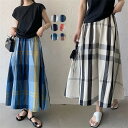 スカート ロング チェック Aライン レディース 大きいサイズ Aラインスカート 綿混 ボトムス 春 春物 ロングスカート ミモレ丈 シンプル きれいめ チェッ...
