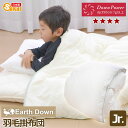 【日本製】アースダウン無地 ナチュラル羽毛掛け布団 ジュニアサイズホワイトダウン90%使用(TCEHDJ)532P26Feb16 ss2506【羽毛布団 掛布団 日本製 ジュニア かけふとん かけぶとん 子供用 キッズ 羽毛ぶとん】fs04gm