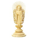 【仏具】【御本尊】仏像・西立弥陀 / 浄土真宗 本願寺宗【総白木 丸台座】(3.0寸〜6.0寸 / 高さ:18.7cm〜35.5cm)