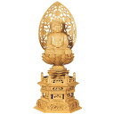 【仏具】【御本尊】仏像・座釈迦 / 曹洞宗・臨済宗【楠木地堀 六角台座】(2.0寸〜3.5寸 / 高さ:25.6cm〜41.0cm)