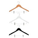 クリップ付き洋服ハンガー 木製ハンガー 実用的なクローゼット整理 ジーンズ/スカート/ショートパンツ用パンツハンガー
