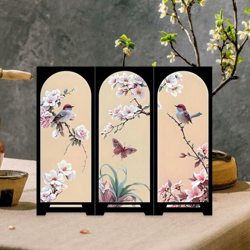 花と鳥の絵画装飾デスクトップパーティションデスクトップスクリーンモデルモデル 花と鳥の絵画装飾デスクトップパーティションデスクトップスクリーンモデルモデル