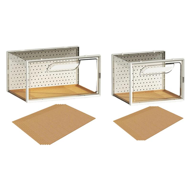 爬虫類テラリウムエンクロージャーケージテラリウム飼育タンク耐久動物生息地ケージ爬虫類飼育ボックストカゲ用