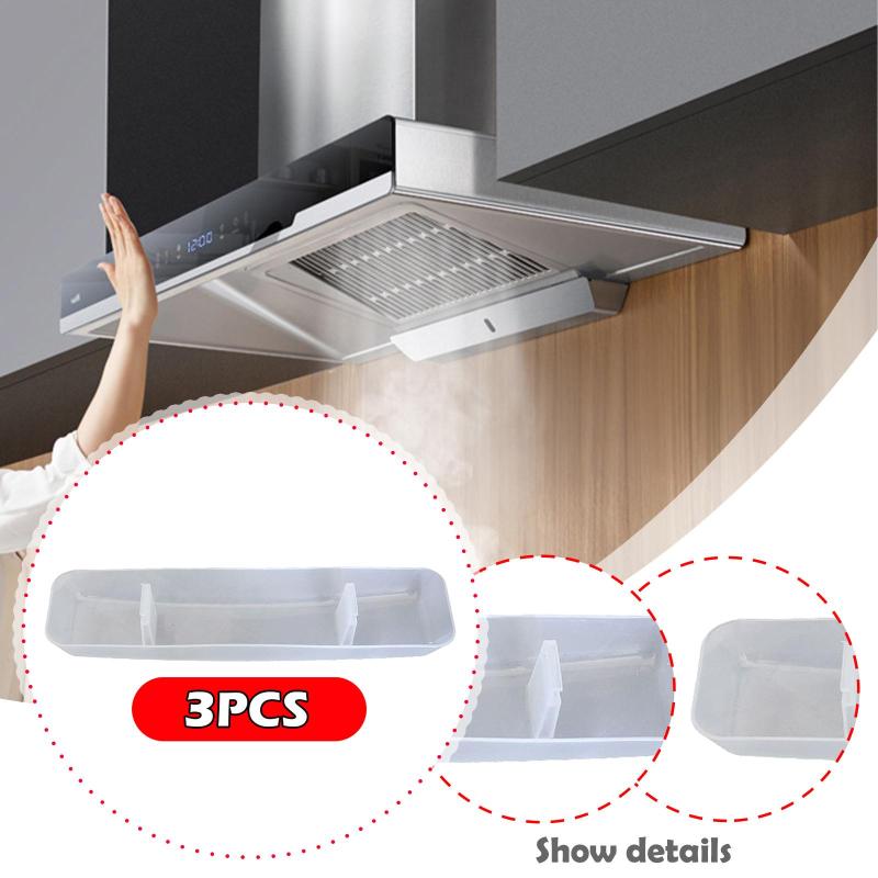 3個パック エクストラクターフードオイルカップボックス 長方形 キッチンヘルパー キッチンフードアク..