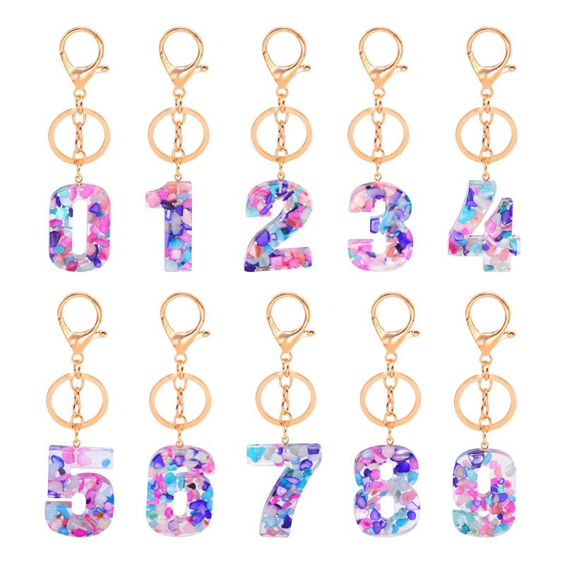 数字キーホルダー 数字キーリング ジュエリー オーナメント キーアクセサリー 数字キータグ キーチェーン 男の子 女の子 感謝祭 バックパック バッグ バレンタ...