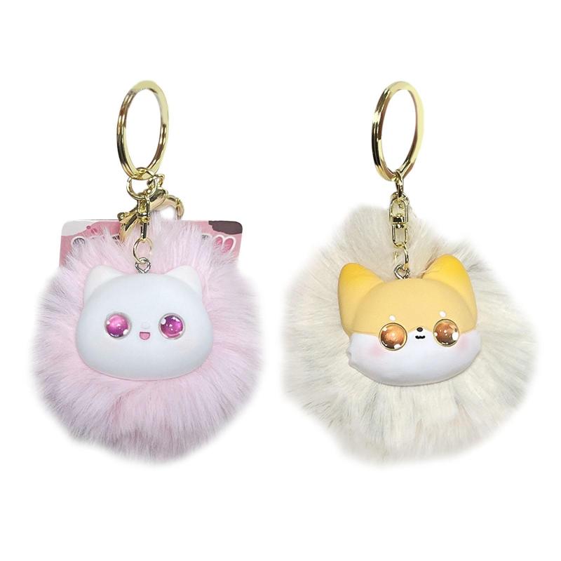 ぬいぐるみ猫キーホルダーペンダント財布アクセサリークリエイティブ誕生日ギフト車のキーホルダー