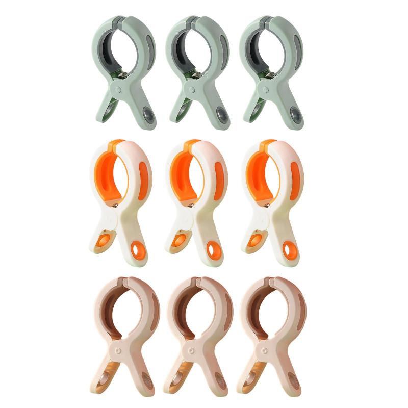 3個のビーチタオルクリップ.ビーチチェーズ用の防風大型ハンギングクランプ