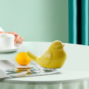 セラミック鳥の形をした装飾像の置物写真小道具家の装飾-黄色 , 黄色, 説明したように