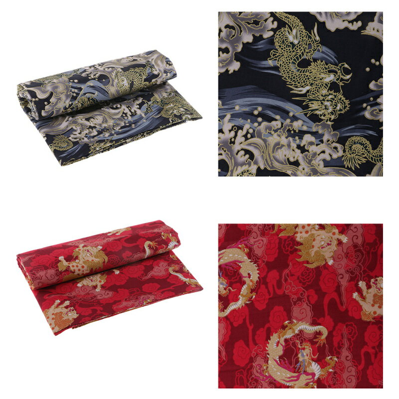 1ピース ブロンズ龍 パターン 綿 縫製 工芸品 全2色2サイズ