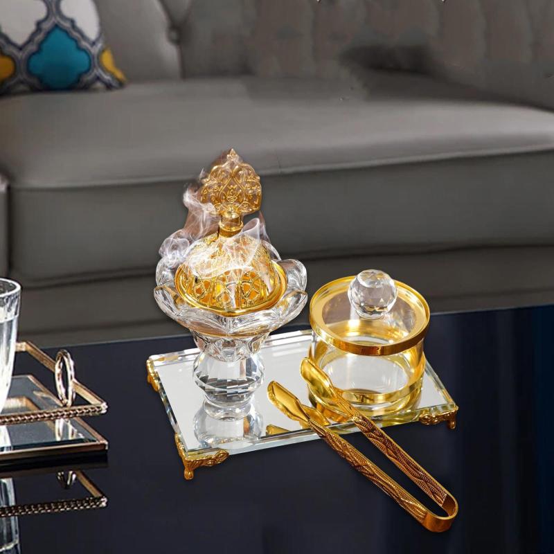 中東風香炉キット(トング.トレイ.ポット付き)