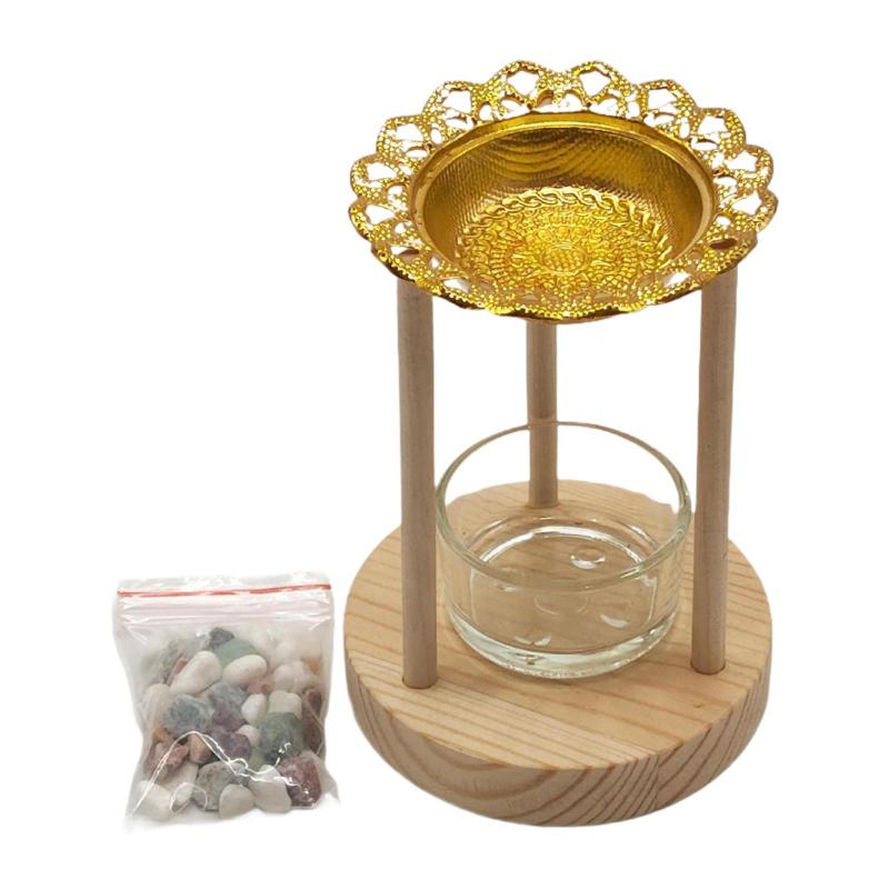 エッセンシャルオイルディフューザー.装飾的な香りの鋳鉄製バーナー