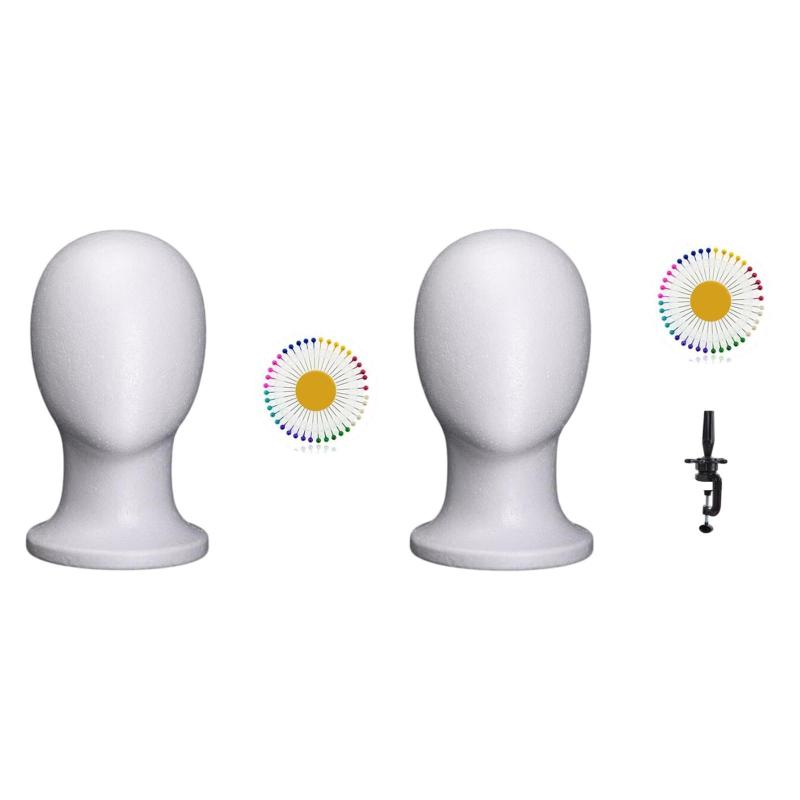 マネキンヘッドウィッグホルダー.安定したプロフェッショナル.軽量の多目的ウィッグスタンドマニキンヘッドハットウィッグジュエリーディスプレイ(4)