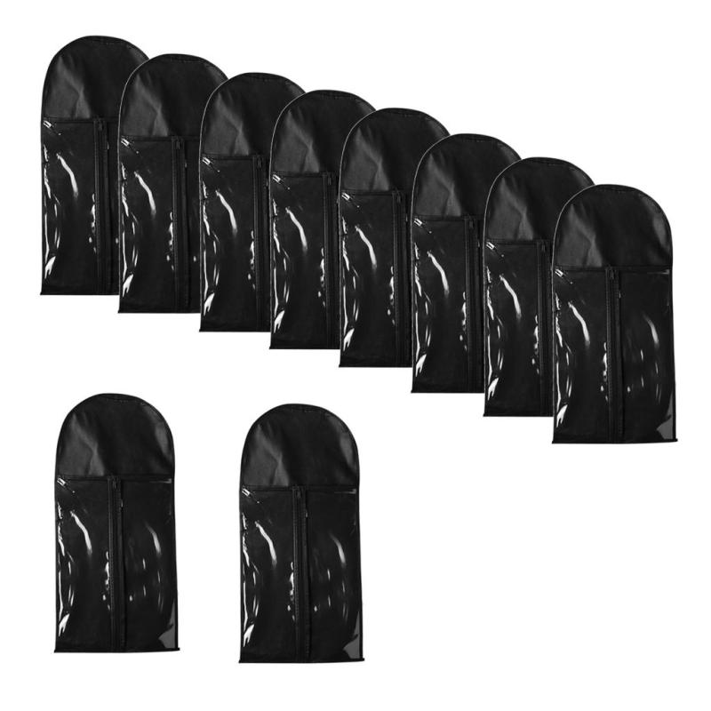 軽量プラスチック製防塵ウィッグヘアピース収納ケースキャリアバッグハンガー10個