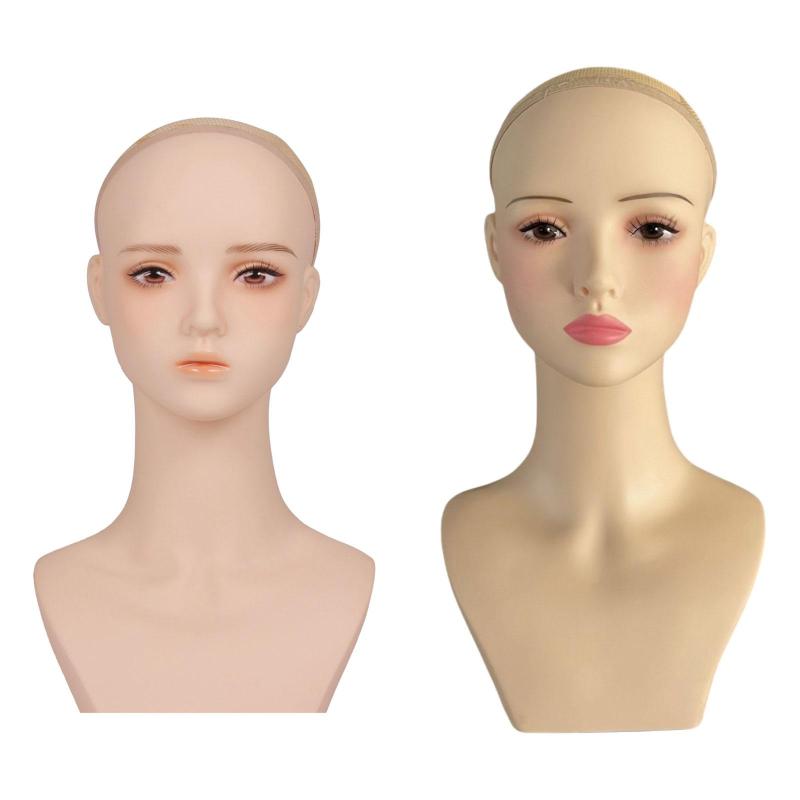 女性マネキンヘッド.マネキンヘッド.イヤリング穴.女性ヘッドスタンド.ドールウィッグ作成用スタンド