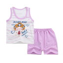 小さな女の子の夏服漫画とショートパンツセットセットサイズが異なる