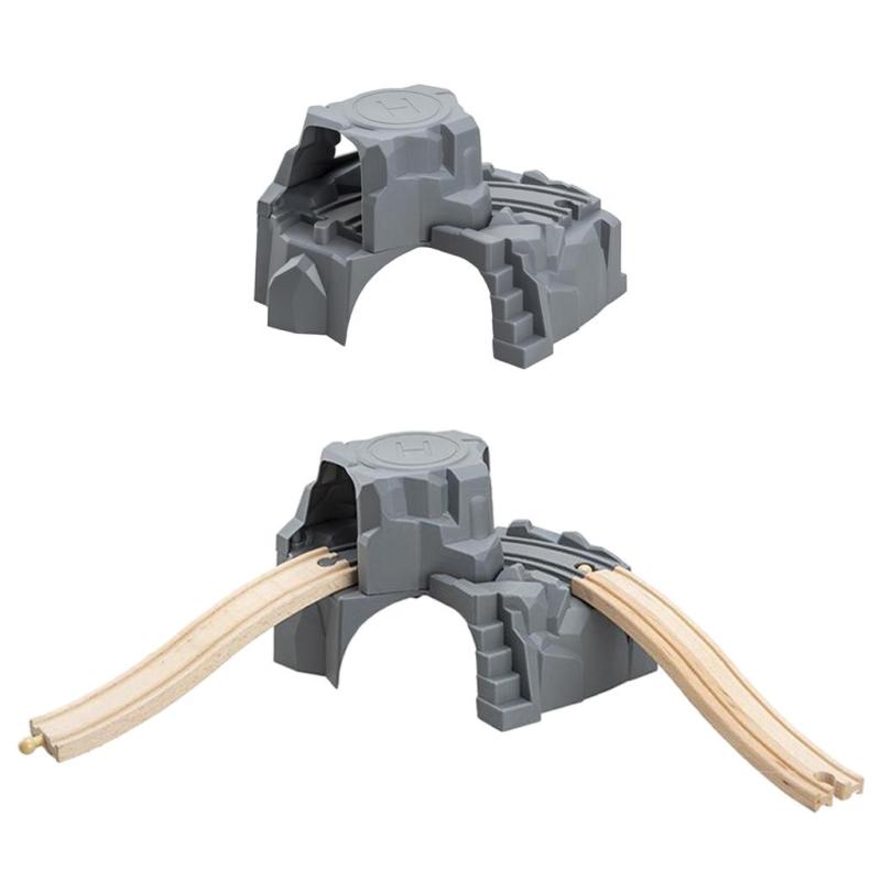 シミュレーション列車洞窟トンネル ; 木製列車鉄道トラックアクセサリービルディングレール車両子好意列車プレイセット