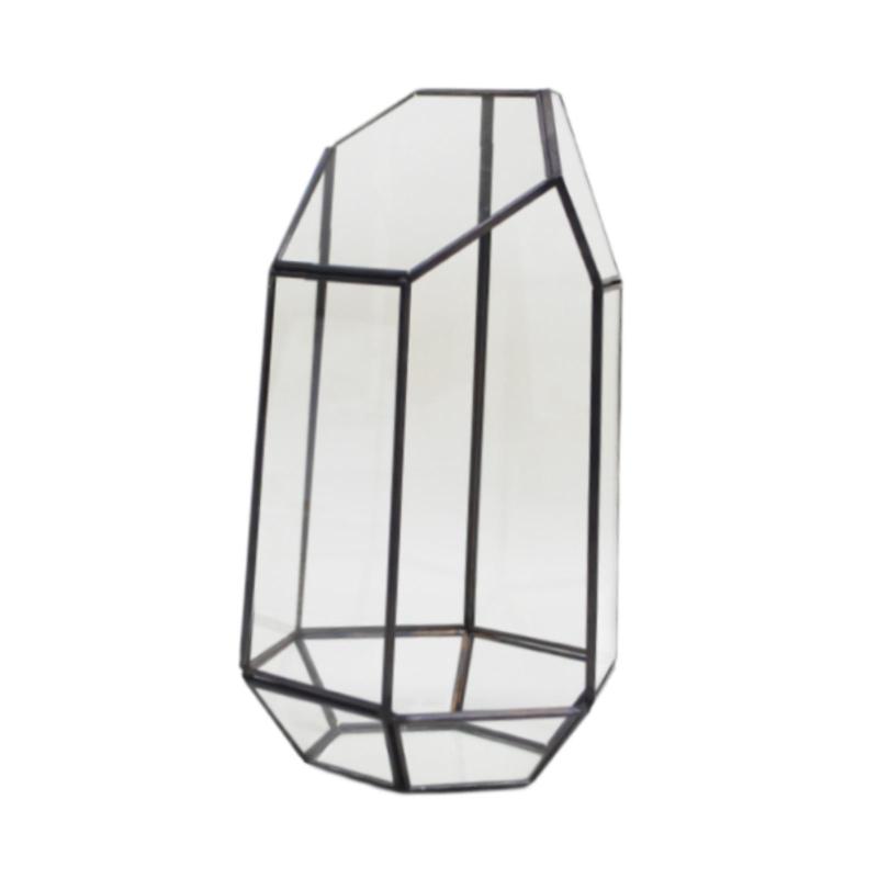 ジオマトリックフラワー花瓶水耕栽培花瓶ガラス幾何学的なテラリウムフラワーコンテナオフィスローズ植物装飾緑のファーン